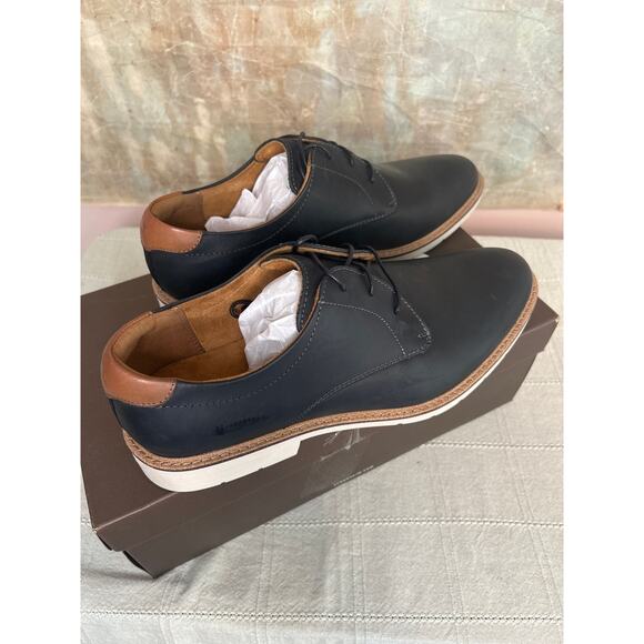 Florsheim Highpoint 11784 Men\'s Black Leather Plain Toe Oxford Casual Sz 10.5 M